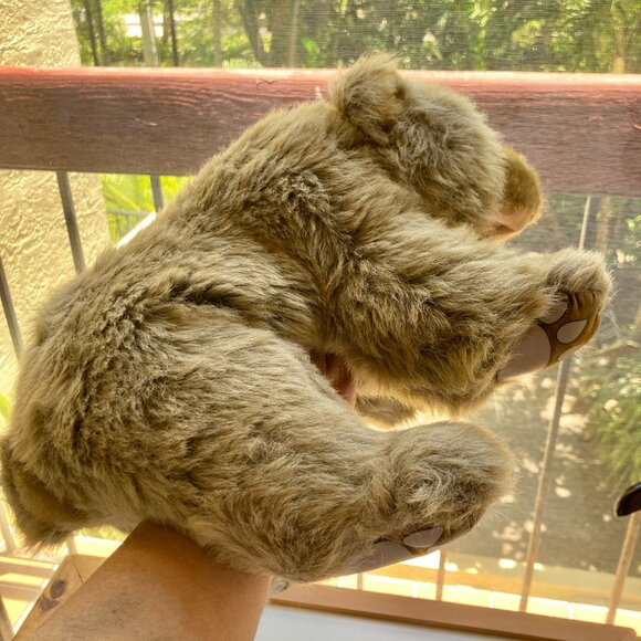 Grizzly Bear Hand Puppet Light Brown Folkmanis Puppets Plush Stuffed Animal - Picture 5 of 14